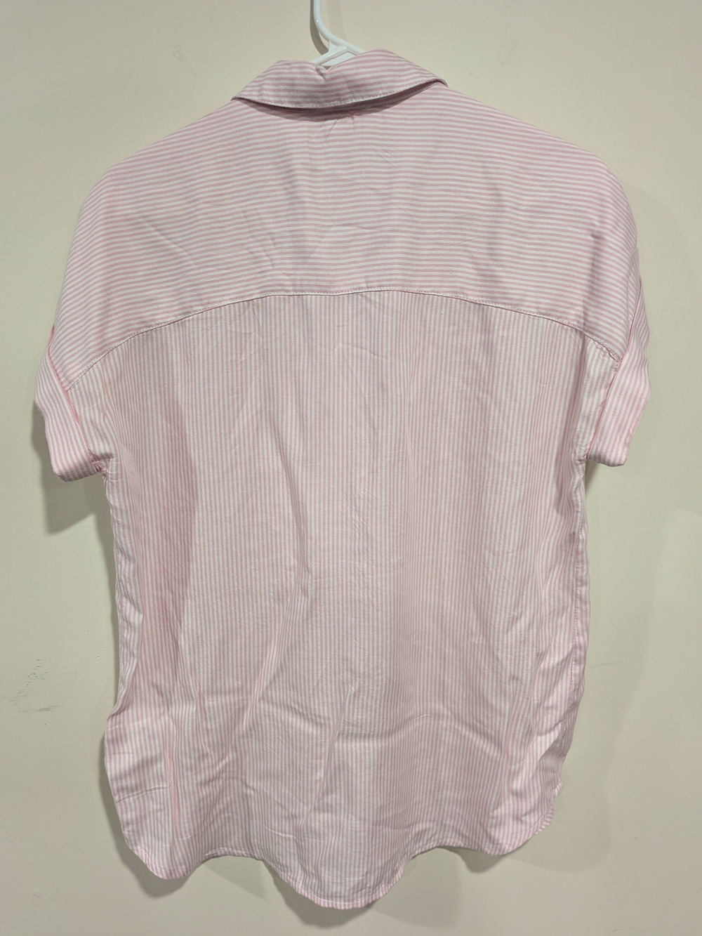 beachlunchlounge Pink and White Striped Button-Up Shirt - Picture 2 of 6